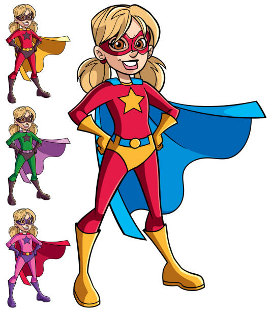Super Girl Stock Illustration - Download Image Now - Superhero, Girls,  Heroes - iStock