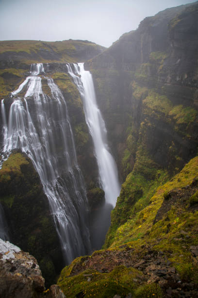 istock Hiking to Icelands second highest waterfall, Glumur. 1050665832