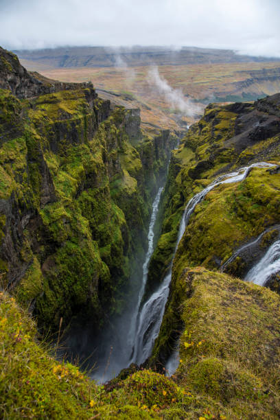 istock Hiking to Icelands second highest waterfall, Glumur. 1050665918