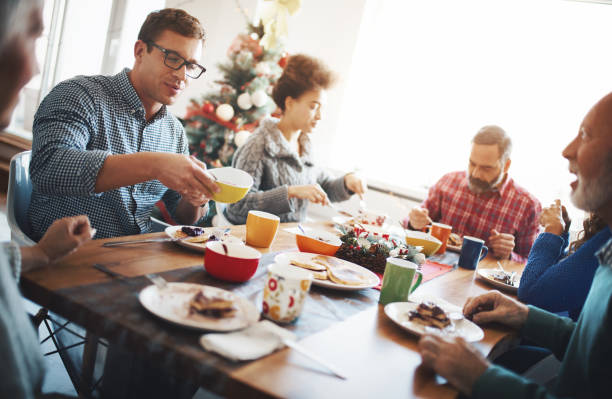 istock Family having breakfast on Christmas morning. 1050668914