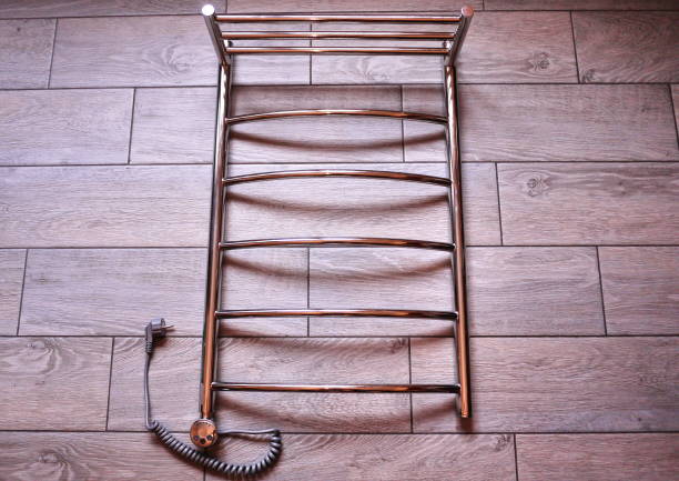 istock Electric heated towel rail to bathroom 1050676846