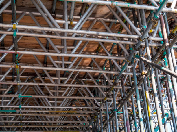 istock Scaffolding on an old waterfront building 1050683322