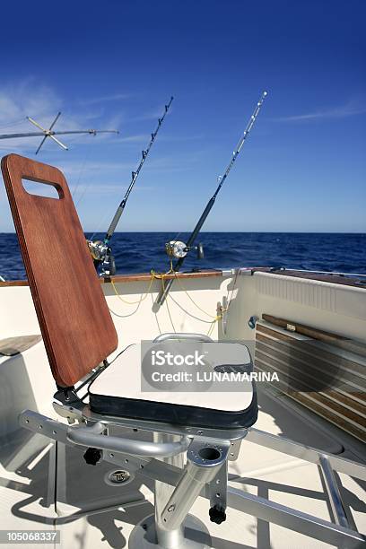 Big Game Boat Wooden Fishing Chair Stock Photo - Download Image Now -  Beauty In Nature, Big Game Fishing, Blue - iStock
