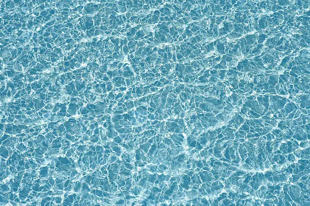 Blue pool water transparent texture reflexion and waves