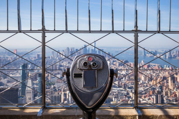View on New York skyline from the Empire State Building stock photo