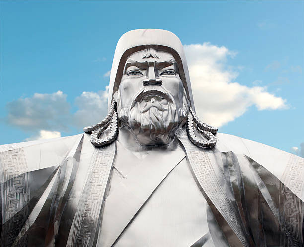 Genghis Khan - Mongolian Emperor Genghis Khan - Mongolian Emperor. Steel Statue dictator photos stock pictures, royalty-free photos & images