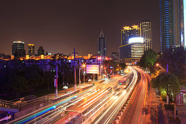 istock Blurred motion in a modern city 105069805