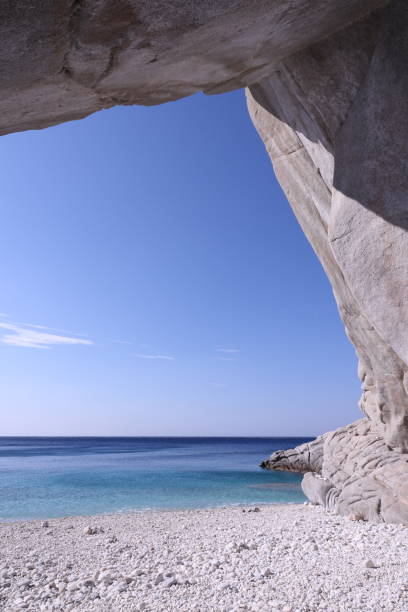 Beach (Seychelles Beach) near Megganitis village, Ikaria island, Greece Beach, Greece, Greek Islands, Ikaria Island, Seychelles Beach, Magganitis ikaria island stock pictures, royalty-free photos & images