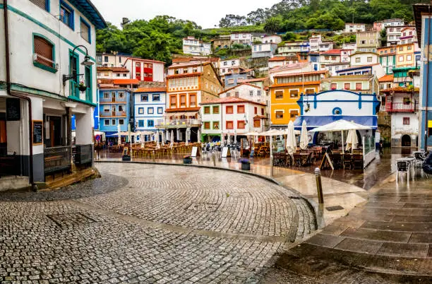 Street view at Cudillero, Asturias, Spain