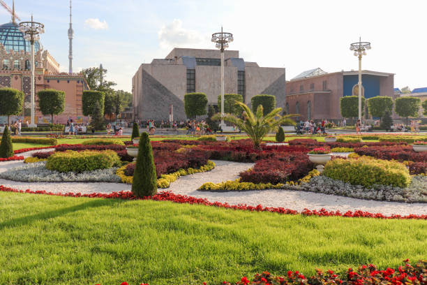 istock Architectural buildings in the park. 1050709034