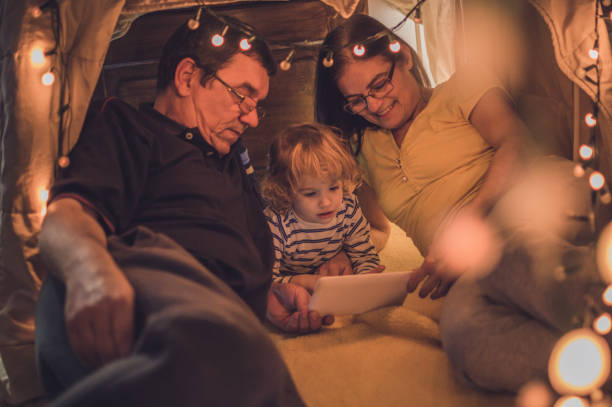 istock Playful night with grandparents 1050709300