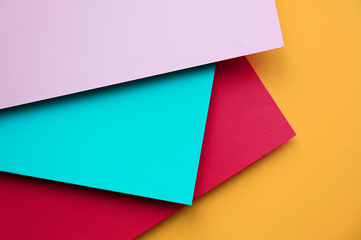 Colorful Folded Paper Material Design