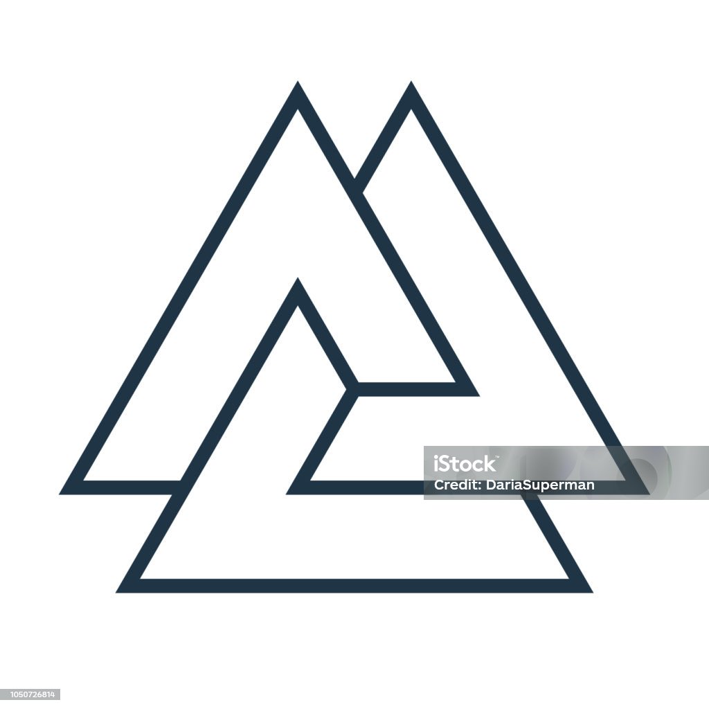Interwoven Triangles Valknut Vector Illustration Stock Illustration ...