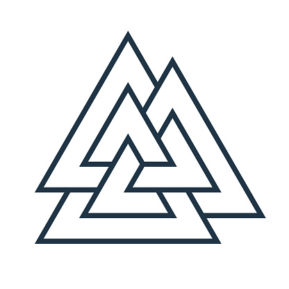 Interwoven Triangles Valknut Vector Illustration Stock Illustration ...
