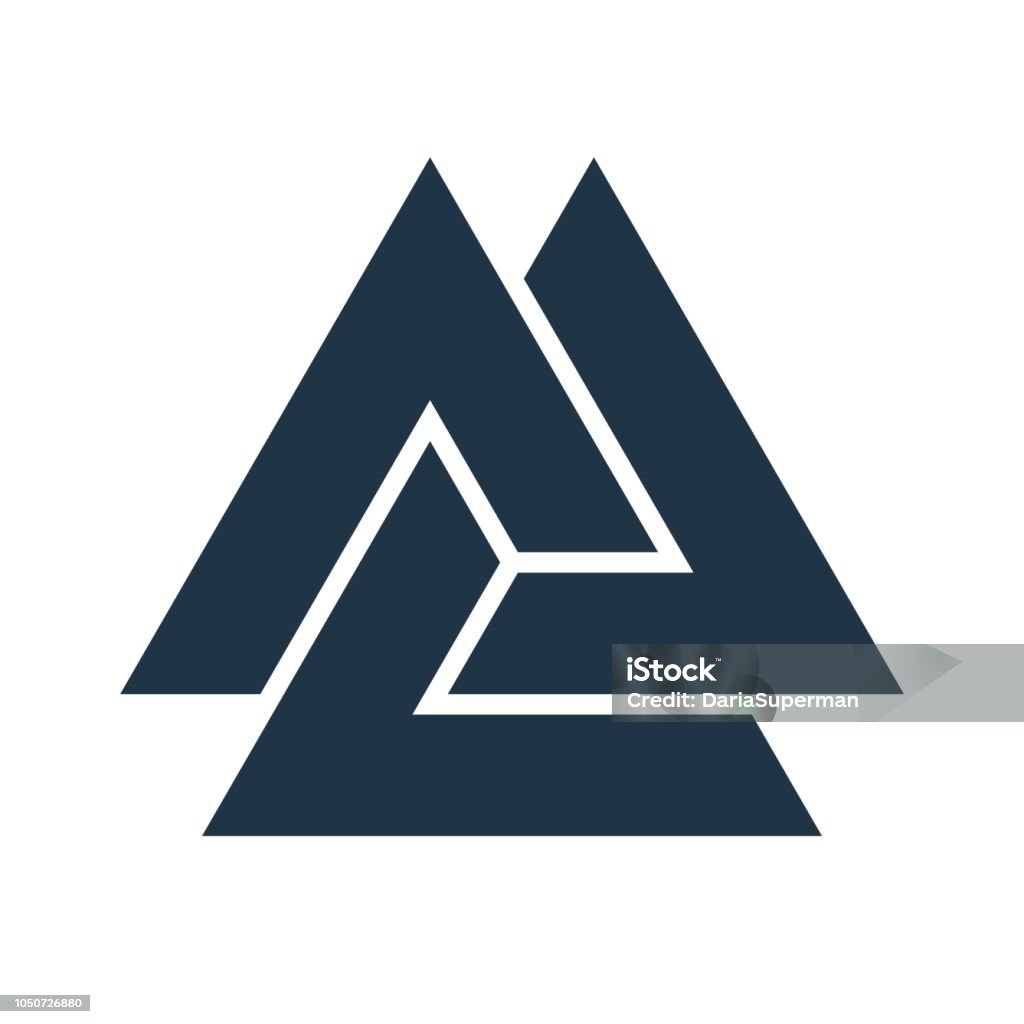 Interwoven Triangles Vector Illustration Stock Illustration - Download ...