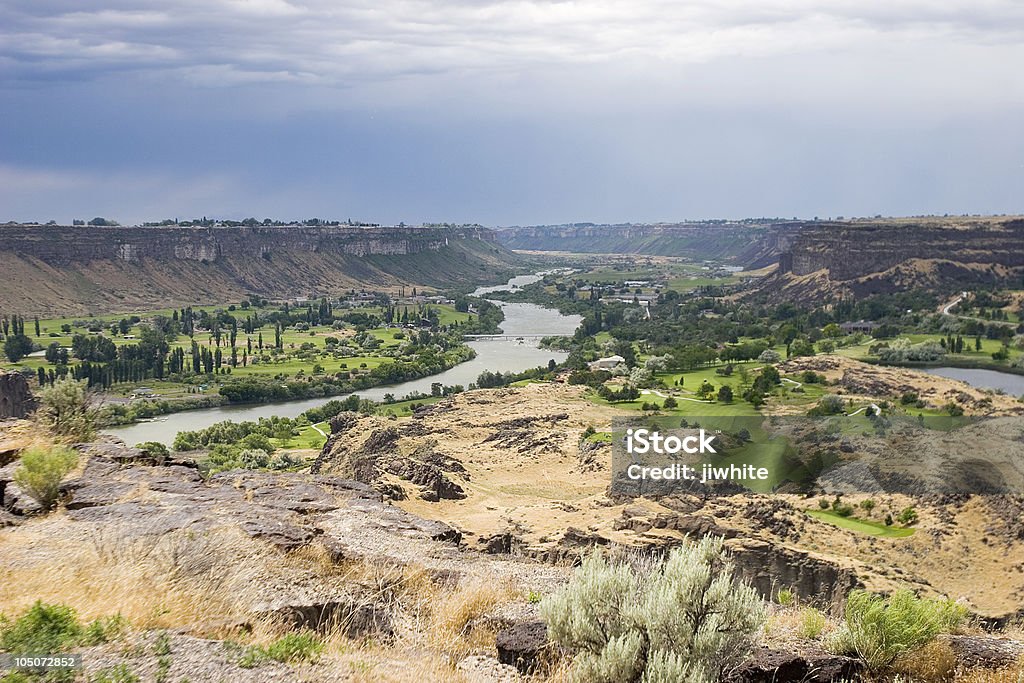 Vista al valle del río Snake - Foto de stock de Agua libre de derechos