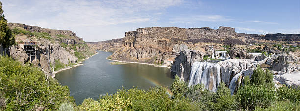 쇼쇼운 폴즈 파노라마 - shoshone falls 뉴스 사진 이미지