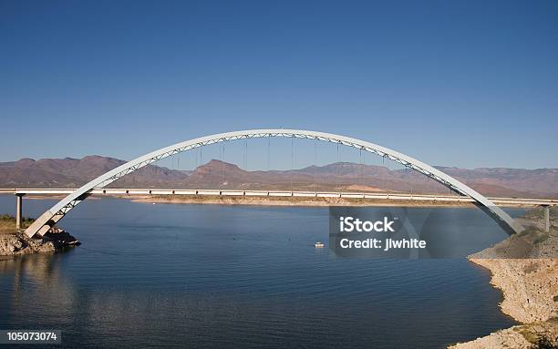 Roosevelt Lake Bridge Stock Photo - Download Image Now - Arizona, Lake Roosevelt, Apache Trail