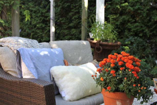 istock Fall outdoor seating arrangement 1050734120