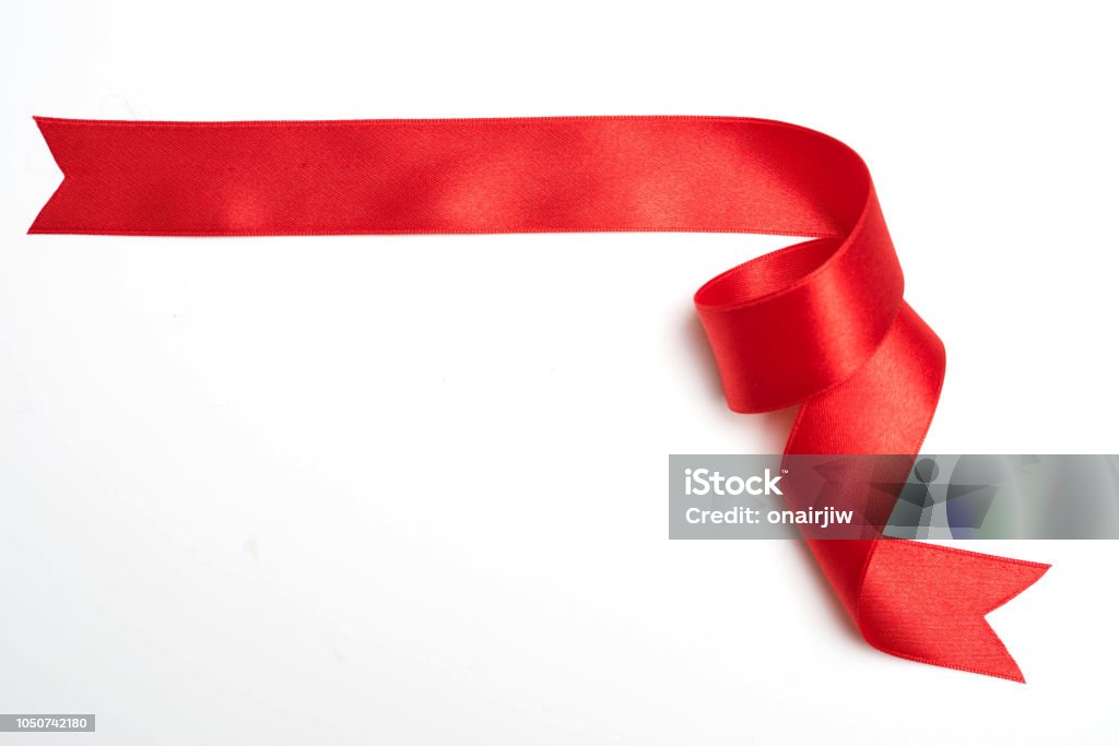 Red Ribbon Banner On White Background Stock Photo - Download Image Now -  Ribbon - Sewing Item, Red, White Background - iStock
