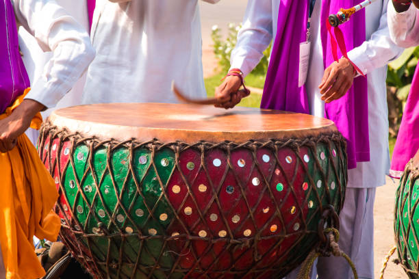 istock Image of a human hand playing musical drum in a event 1050745792