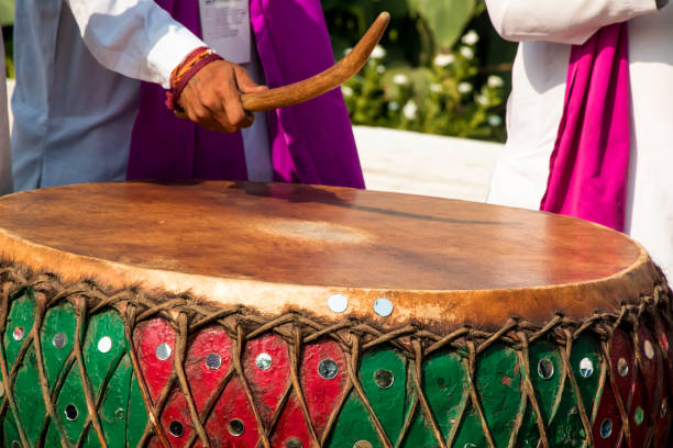 istock Image of a human hand playing musical drum in a event 1050745814