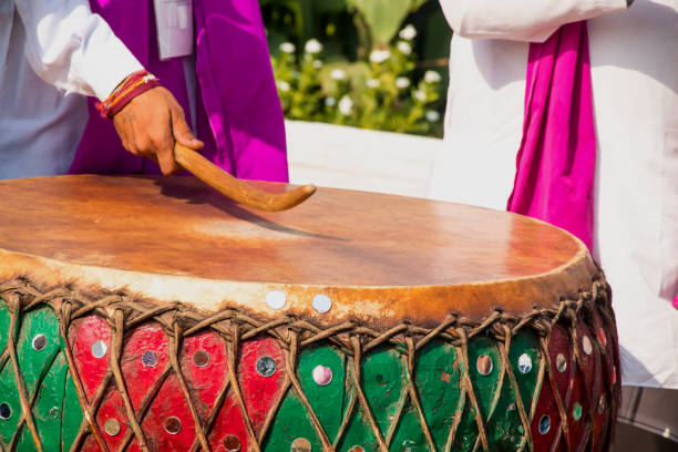 istock Image of a human hand playing musical drum in a event 1050745906