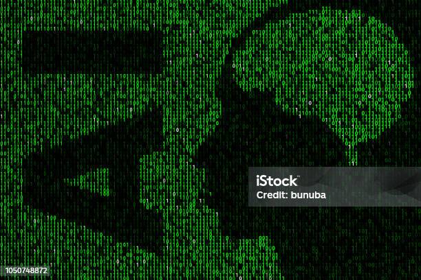 Artificial Intelligence Concept Coded Human Head Digital One Zero Human ...