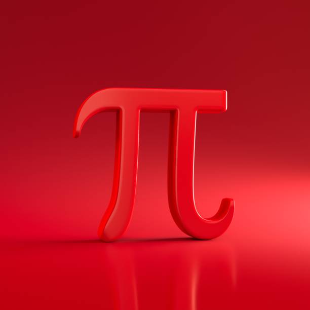 mathematisches pi-zahlensymbol. 3d-render-illustration - decimal point science mathematics business stock-fotos und bilder