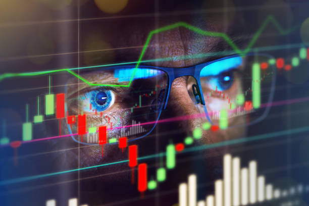 nahaufnahme der aktienmarkt-händler - nasdaq financial occupation chart trader stock-fotos und bilder