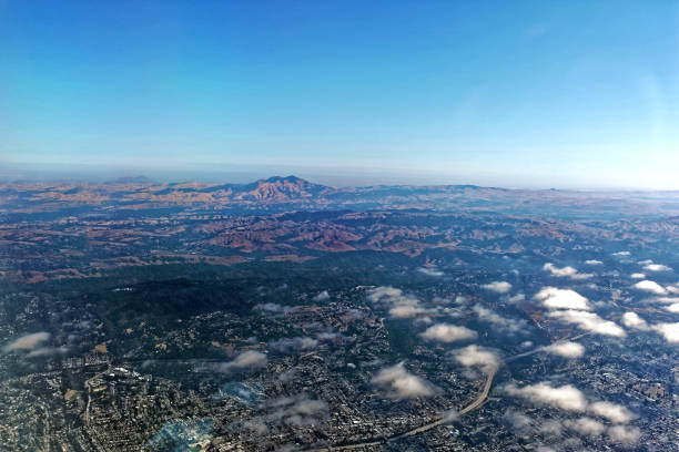 ディアブロ山の空中写真 - mt diablo state park ストックフォトと画像