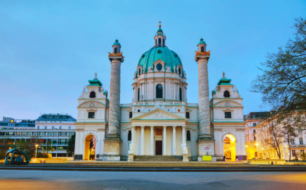 istock St. Charles's Church (Karlskirche) in Vienna, Austria 1050782174