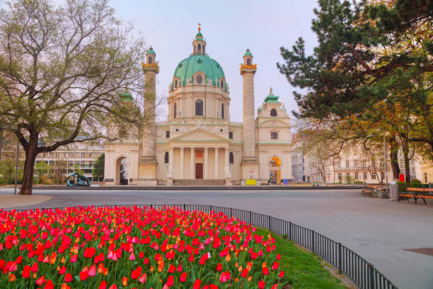 istock St. Charles's Church (Karlskirche) in Vienna, Austria 1050782342