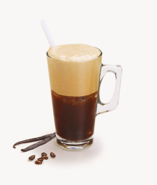 istock Glass coffee cup with vanilla and coffee beans 1050787848