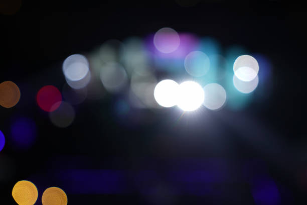 istock Blurry and bokeh background cityscape at night. 1050793086