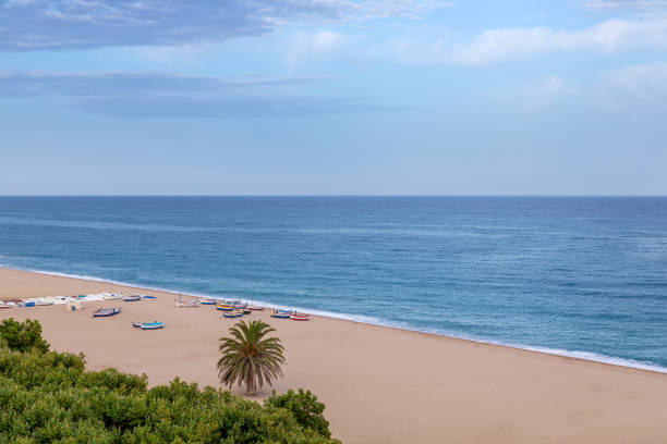 istock Sea beach in Costa Brava with clouds, Spain 1050797782