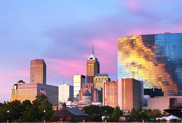 Sunset on Indianapolis, IN  indianapolis photos stock pictures, royalty-free photos & images