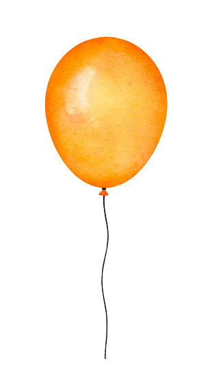 Big Beautiful Orange Air Balloon On Wavy String Party Supply Home