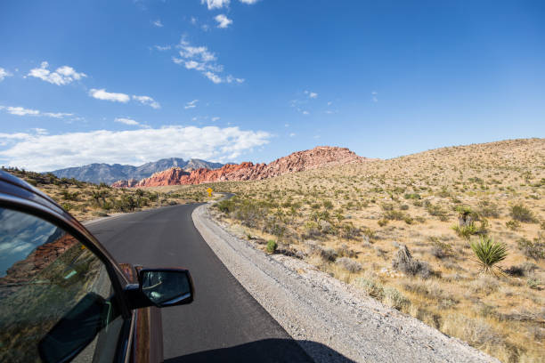 istock Driving through Red Rock Canyon National Conservation Area 1050847120