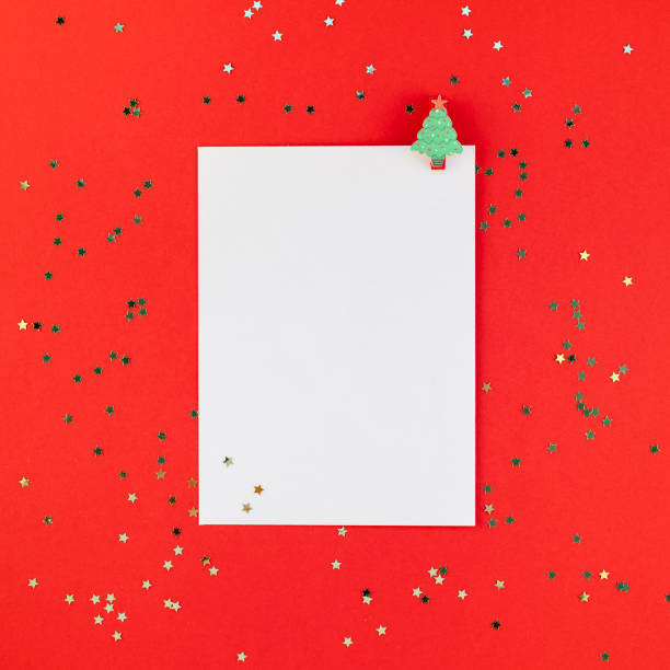 istock Christmas greeting postcard mockup with glitter 1050847996