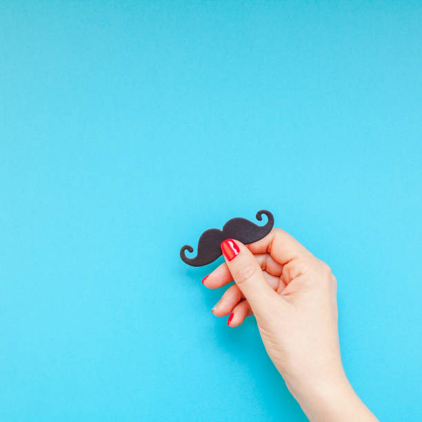 Paper moustaches for men fathers dad concept