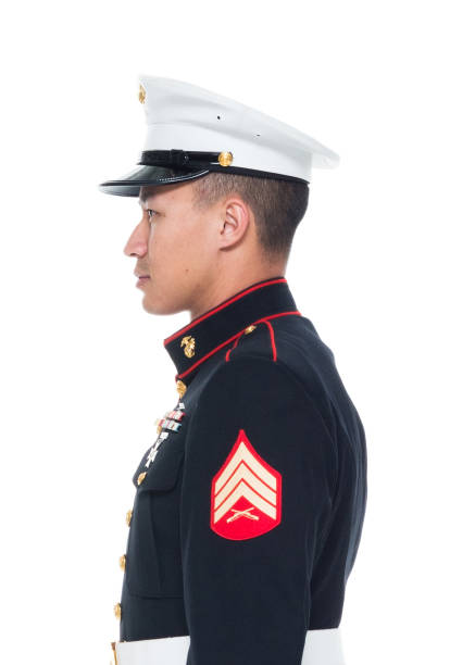 istock US Marine in uniform with hands by side 1050858846