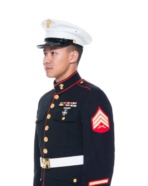 istock US Marine in uniform with hands by side 1050858848