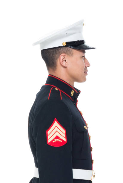 istock US Marine in uniform with hands by side 1050858868