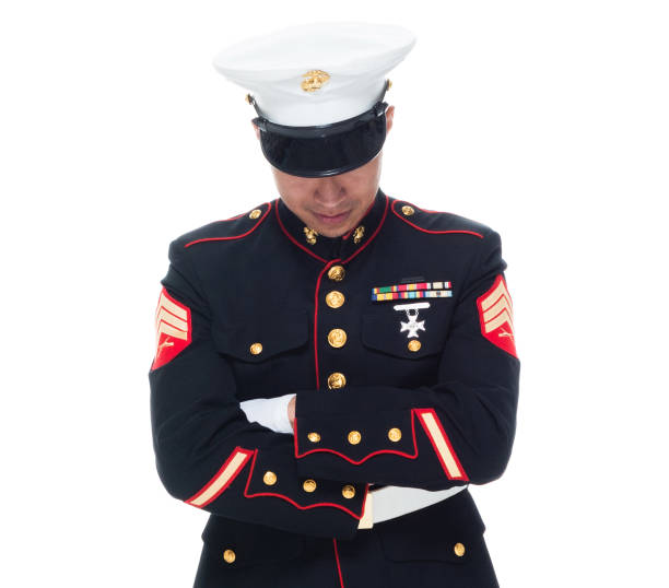 istock US Marine in uniform praying 1050859028