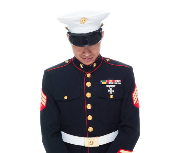 istock US Marine in uniform praying 1050859030