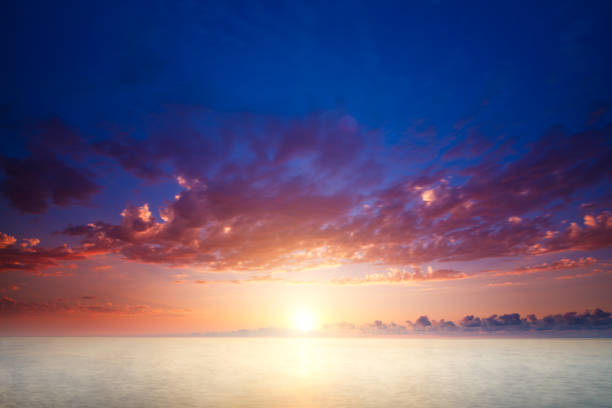 istock Beautiful sunset over the sea 1050859242