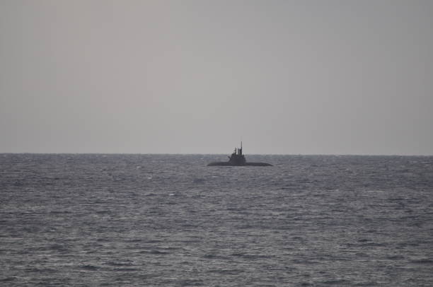 istock The beautiful warship on sea. 1050859854