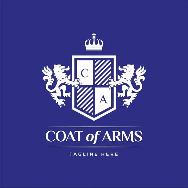 Vector illustration of Coat Of Arms Heraldic Luxury Design Concept