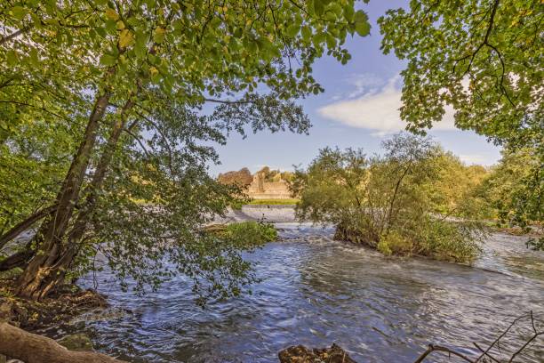 istock The River Derwent flows through woodland. 1050860114